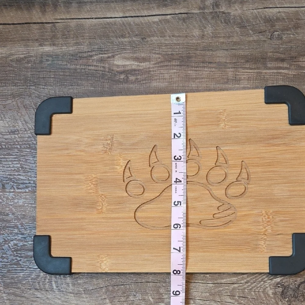 Bamboo Cutting Board Set with Black Accents New